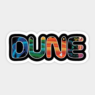 Retro desert dune Sticker